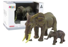 TheWorld of Animal Big Quality Figure African Elephant with Child Model Toy Gift