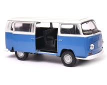 1972 Volkswagen T2 Bus Germany Bus Model Toy Blue Diecast 1:34-1:39 Scale Welly