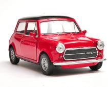 Mini Cooper 1300 British Car Model Red Diecast Toy 1:34 Welly Opening Doors