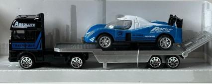 Truck/Lorry Transporter + Sports Blue Car Model Diecast Toy 1:64-1:87 Scale