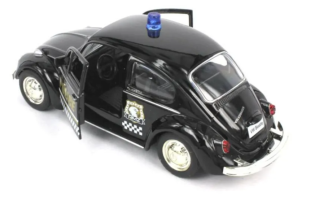 Volkswagen Beetle Police Germany Vintage Car Model Diecast RMZ City Toy 1:34