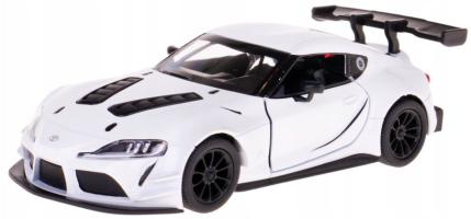 Toyota Supra Racing Concept Japanese Car Model Diecast White Toy 1:36 Kinsmart