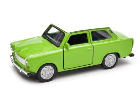 Trabant 601 East Germany Car Model Green/White Toy Diecast 1:34-1:39 Scale Welly