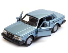 Volvo 240 GL Swedish Legendary Car Model Blue Diecast 1:34-1:39 Scale Welly