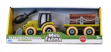 Tractor with Trailer DIY Assembling Toy Model in Box Gift Child Moving Parts