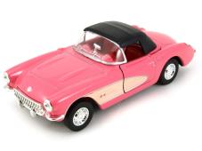 1957 Chevrolet Corvette USA Classic Car Model Diecast Pink 1:34 Welly