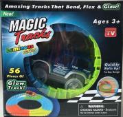Magic Glow Tracks in LED light + Car Assemble Moving Parts Toy 56 Pieces