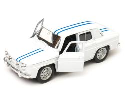 Renault R8 French Legendary Car Model Diecast White 1:34 Welly Opening Doors