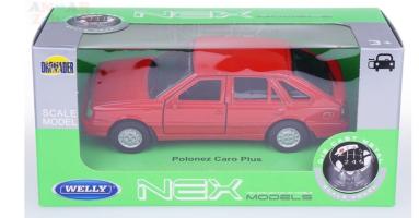 Polonez Caro Plus Polish Classic Car Model Red Diecast 1:34-1:39 Scale Welly