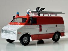 1977 VSR Dodge Tradesman Belgium Fire Brigade Car Model Toy Diecast Amercom 1:43