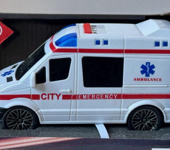 Car Emergency Ambulance Model Function Try My Sounds and Light 1:28 Scale