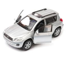 Toyota RAV Popular Japanese Car Model Silver Diecast Toy 1:34-1:39 Scale Welly