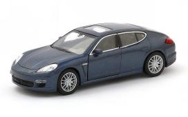 Porsche Panamera S Germany Car Model Toy Navy Diecast 1:34-1:39 Scale Welly