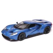 2017 Ford GT American Sports Luxury Car Model Diecast Blue Toy 1:34 Welly