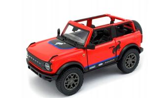 2022 Ford Bronco USA Car Model Diecast Red Toy Open Doors 1:34 Kinsmart