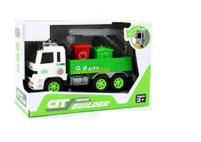 City Sanitation Set Recycling Garbage Truck + 2 Bins Moving Parts Gift Child