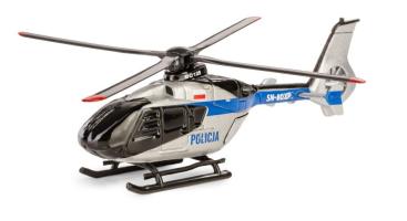 Helicopter Police Polish Airbus EC135 Model Toy Diecast 1:100 Scale Daffi