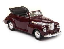 Opel Kapitan Cabriolet 1938 Germany Vintage Car Model Diecast Toy Maroon 1:34