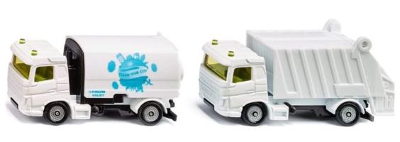 Lorry/Truck Garbage + Clean Model Toy Diecast Moving Parts 1:87 Scale Siku 1687