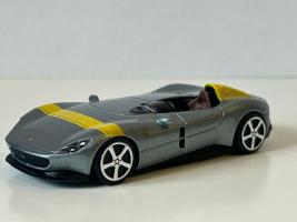 Ferrari Monza SP1 Italian Race Car Model Yellow Diecast 1:43 Scale Bburago