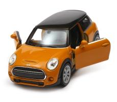 New Mini Hatch Popular British Car Model Orange Diecast 1:34-1:39 Scale Welly