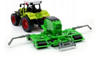 Tractor with machine aggregate Model Toy Green Gift Children Big 40 cm