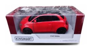 Fiat 500e Popular Italian Car Model Diecast Red 1:28 Kinsmart Opening Doors