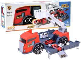 Truck/Lorry Fire Brigade Rescue Car Transporter Model Moving Parts Toy + Cars