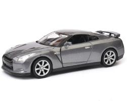 Nissan GT-R Japanese Sports Car Model Toy Grey Diecast 1:34-1:39 Scale Welly