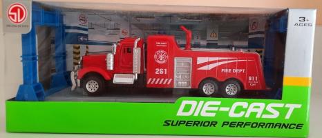 Fire Department 261 USA Fire Brigade Car Model Metal Diecast Moving Wheels