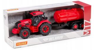 Tractor Belarus with Tank Open Hood Red Toy Gift Children Big Quality