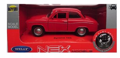 Syrena 105 Polish Classic Car Model Diecast Red 1:34-1:39 Welly