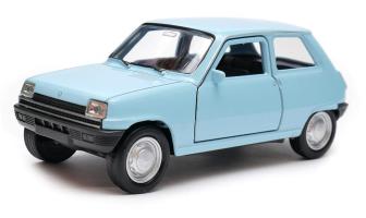 Renault 5 French Classic Car Model Blue Diecast Toy 1:34-1:39 Scale Welly