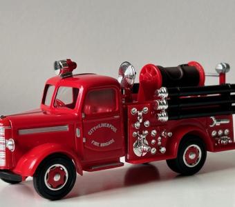 1939 Bedford UK British Fire Brigade Car Truck Model Toy Diecast Amercom 1:43