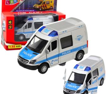 Mercedes Sprinter Police Van Model Toy Diecast Light Sound Probably 1:32 Scale