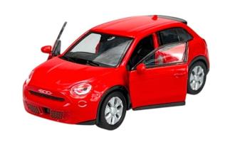 New Fiat 600 Italian Family Car Model Toy Red Diecast 1:34-1:39 Scale Welly