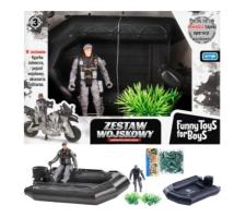 Playset Military Soldier and Pontoon Special Army Commando Toy Gift Children