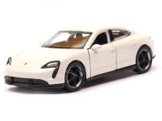 Porsche Taycan Turbo S German Car Model Diecast Cream 1:34 Welly Opening Doors