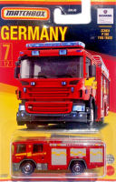 Scania P360 Fire Truck Matchbox Mattel Germany Car Model Diecast Toy 1:64 Scale