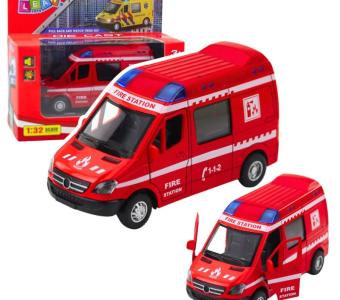 Mercedes Sprinter Fire Car Van Model Toy Diecast Light Sound Probably 1:32 Scale