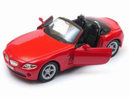 BMW Z4 Germany Sports Car Model Red Diecast Toy 1:34 Welly Opening Doors