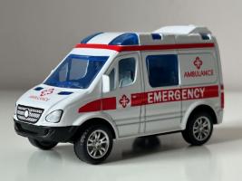 Ambulance 911 Emergency Car Van Model Diecast Toy 1:50-1:60 Scale