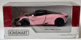 McLaren 720s Italian Car Model Diecast Toy Light Pink 1:36 Scale Kinsmart