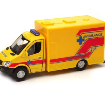 Mercedes-Benz Sprinter Ambulance Germany Car Model Diecast 1:34-1:39 Scale Welly