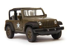 Jeep Wrangler Rubicon Military American Car Model Diecast 1:34 Welly