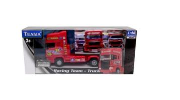 1 Car Racing Team Car Truck Scania Model Diecast Red Teama Toy 1:48 Scale