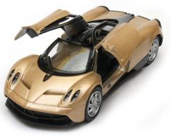 Pagani Huayra Italian Luxury Sports Car Model Metal Gold Diecast Toy 1:34 Welly