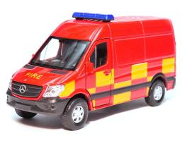 Mercedes-Benz Sprinter Panel Van Fire Car Van Model Diecast 1:34-1:39 Welly