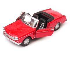 Peugeot 404 Cabriolet Classic French Car Model Diecast Red 1:34-1:39 Scale Welly