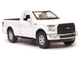 2015 Ford F-150 Regular Cab American Car Model Metal Diecast Toy White 1:34